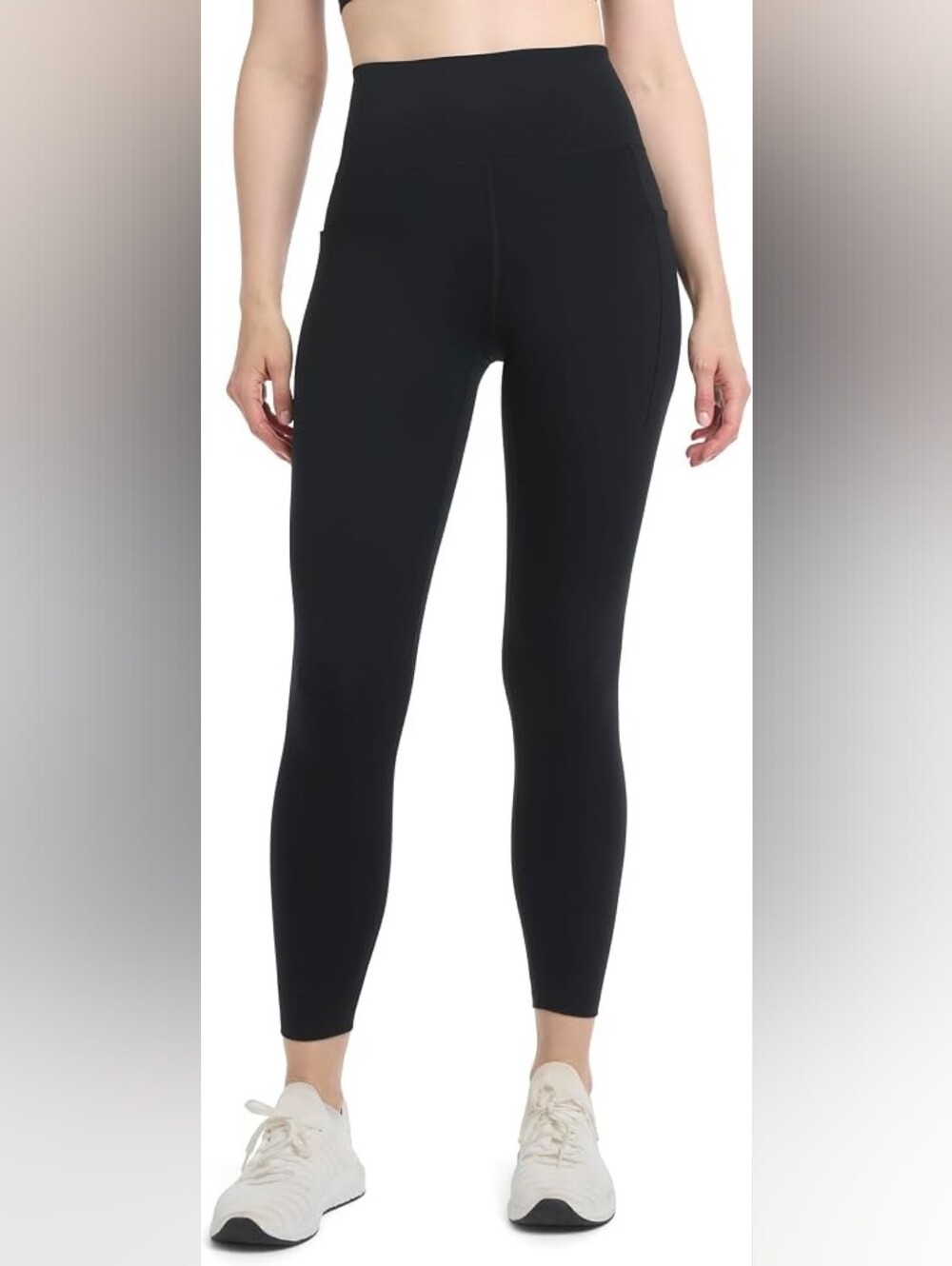 NWT Danskin Satin Stitch High Rise 7/8 Leggings Black Salt Small